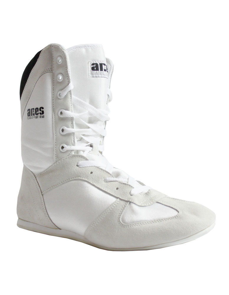 white boxing shoes